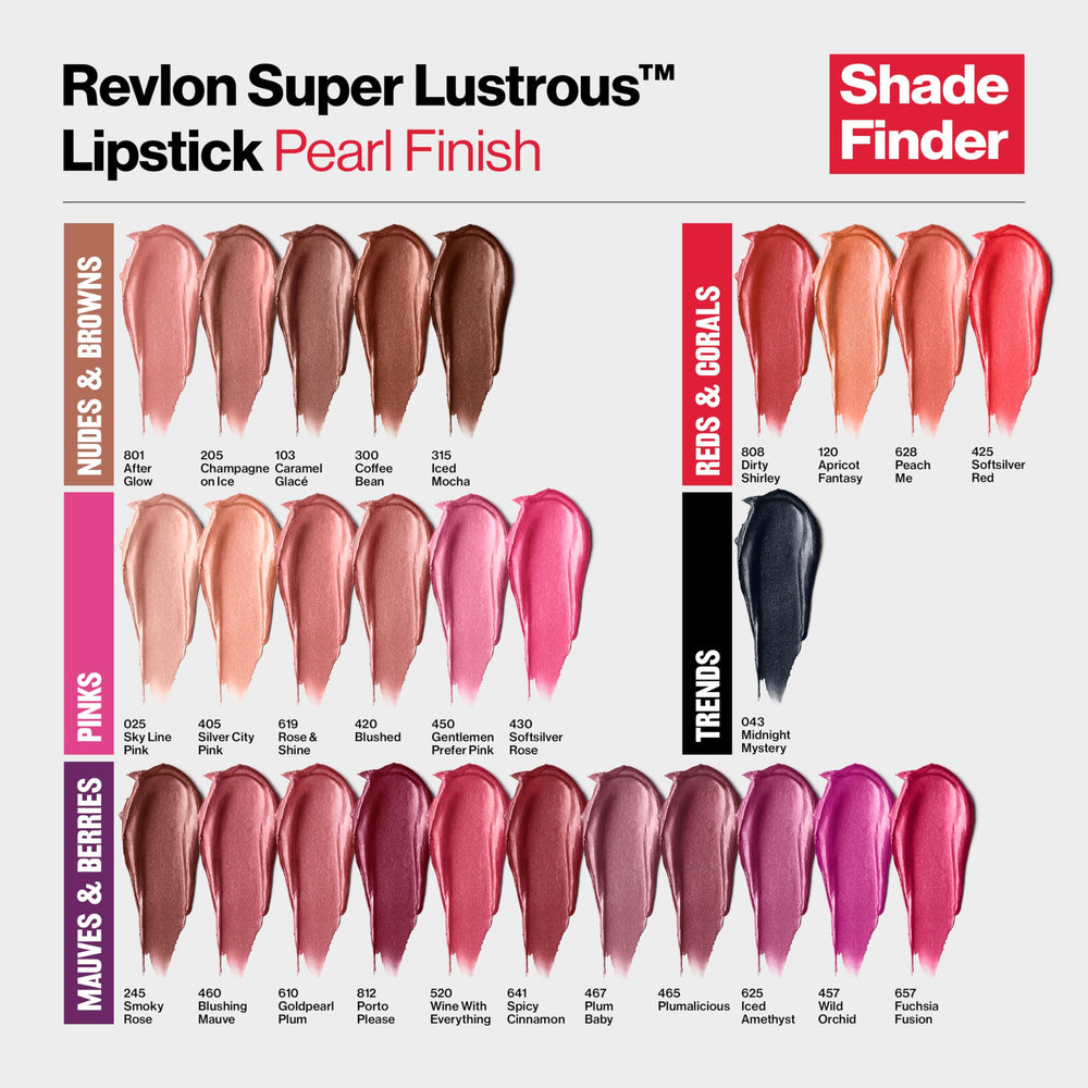 REVLON Super Lustrous Lipstick near-minimized lines close-up.