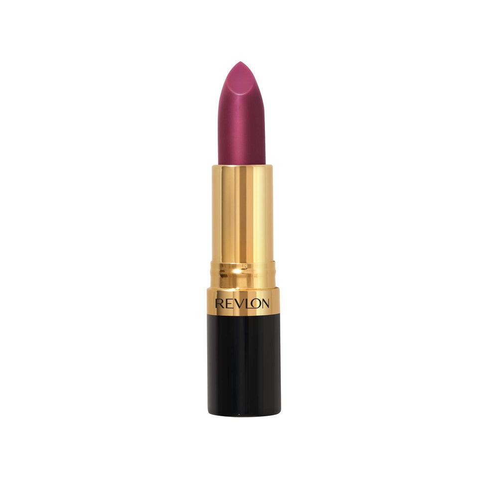 Revlon Super Lustrous Plum Velour 850 tube swatch shows rich color and moisturizing shine