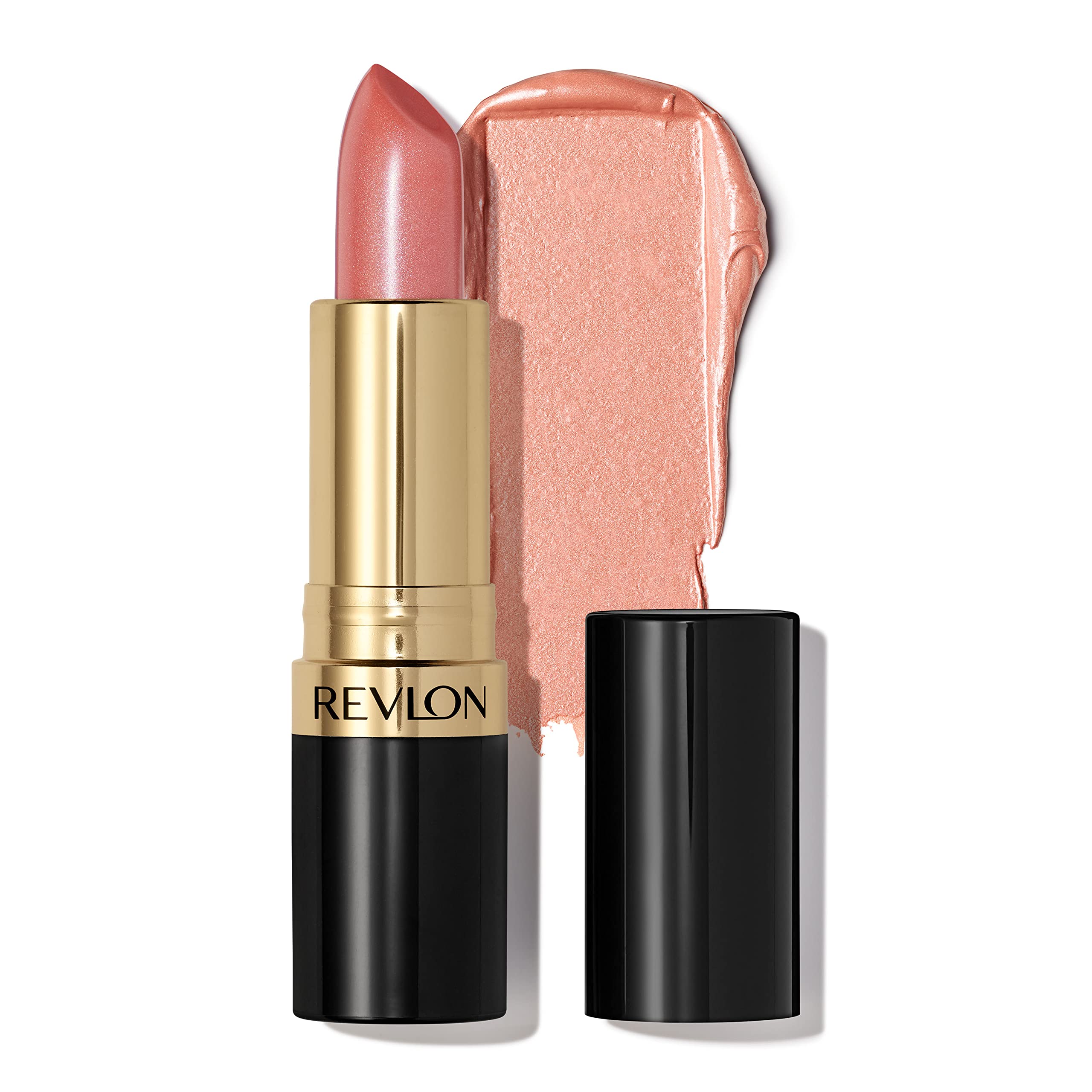 Revlon Super Lustrous Lipstick Silver City Pink swatch with vivid color payoff.