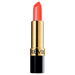 REVLON Super Lustrous Lipstick Smoky Rose, open cap, creamy swatch on lips