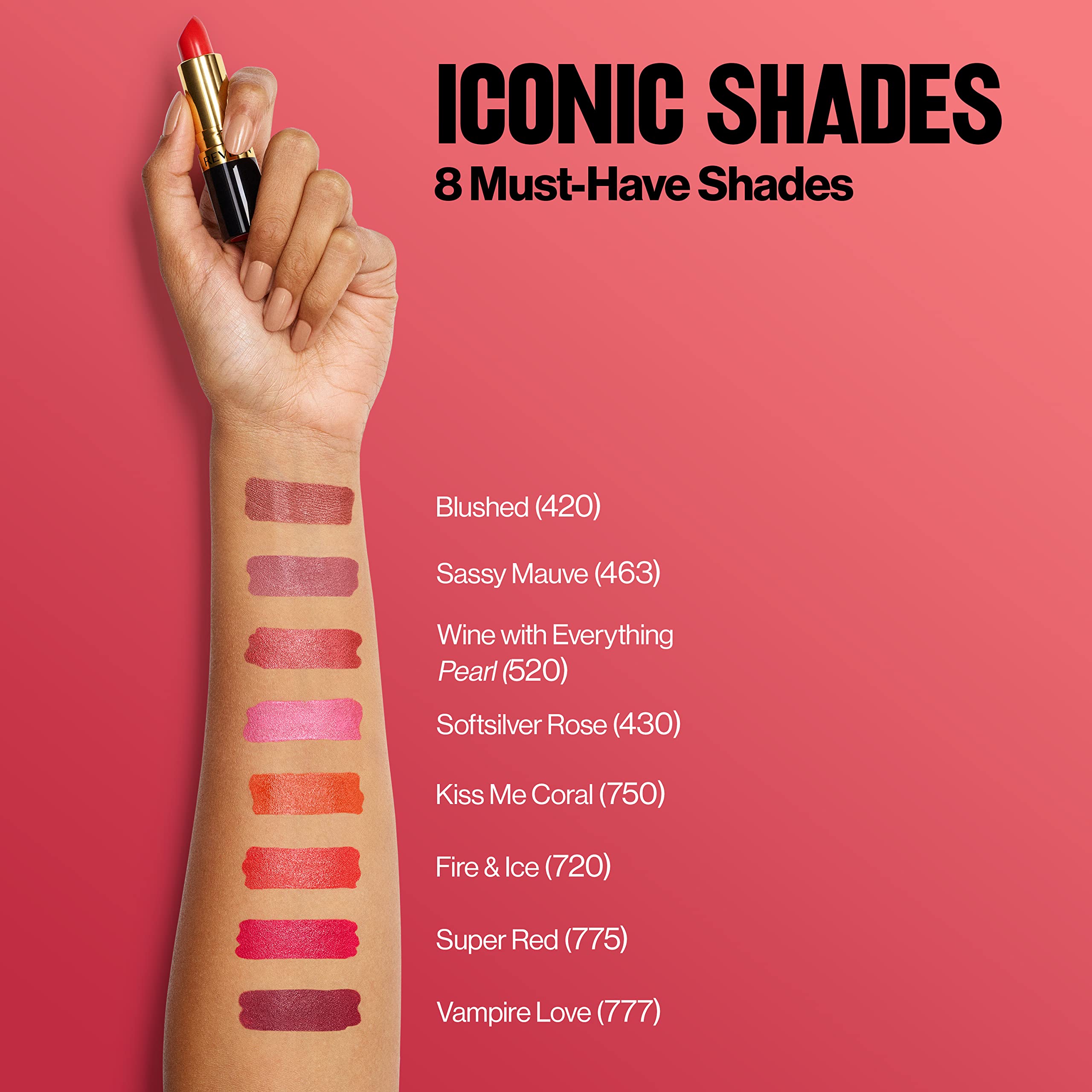 Revlon Super Lustrous Lipstick soft fuller-look lips shine with smooth glide
