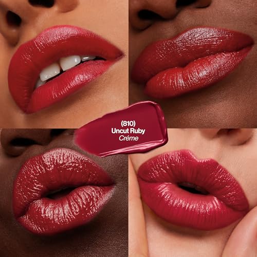 Lips with REVLON Super Lustrous Lipstick for soft, moisturized feel