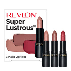 REVLON matte finish lipstick swatches displaying bold color payoff and smooth texture