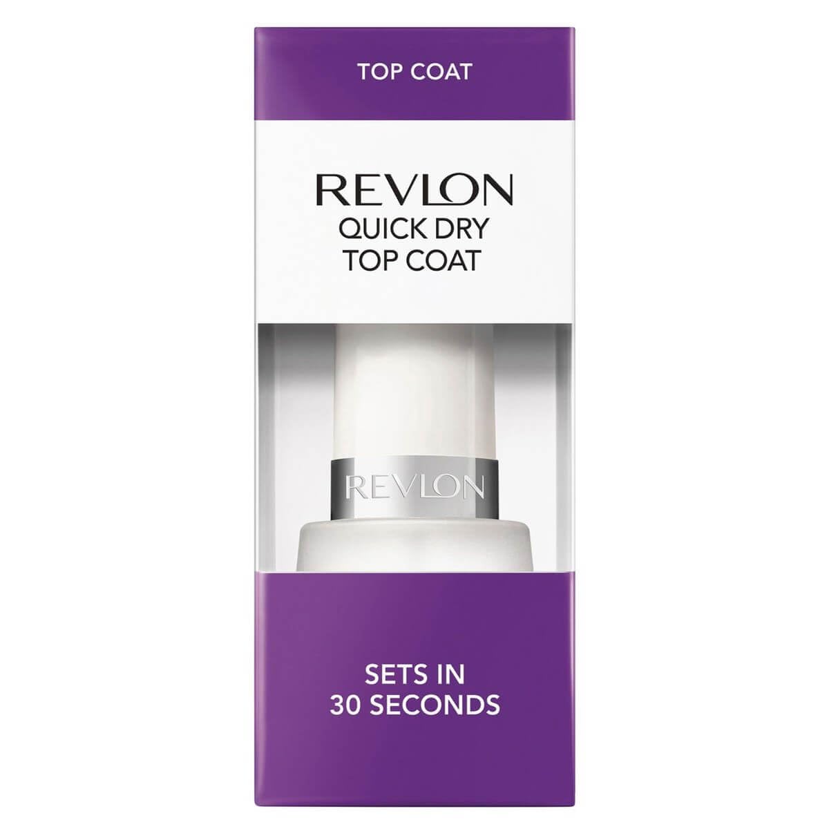 Revlon Top Coat bottle pour for quick-dry shine and color protection