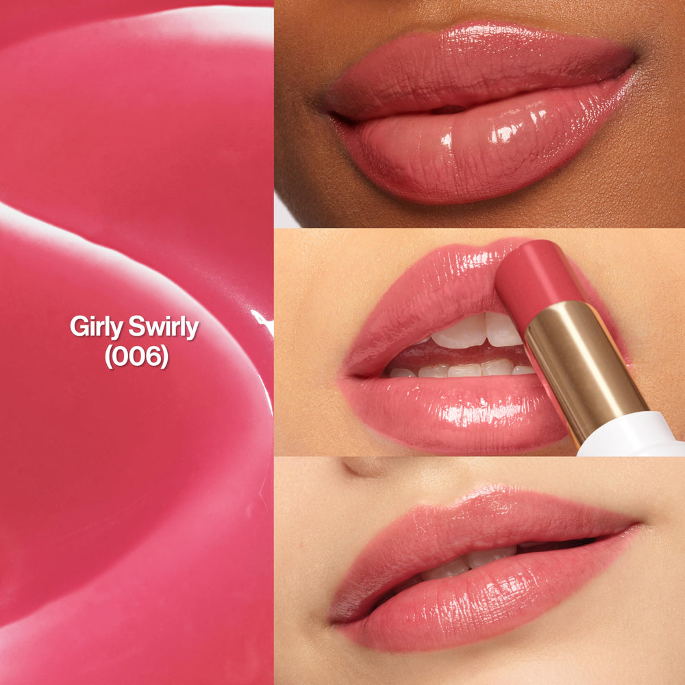 REVLON Glass Shine Balm vanilla-scented formula glistening lips