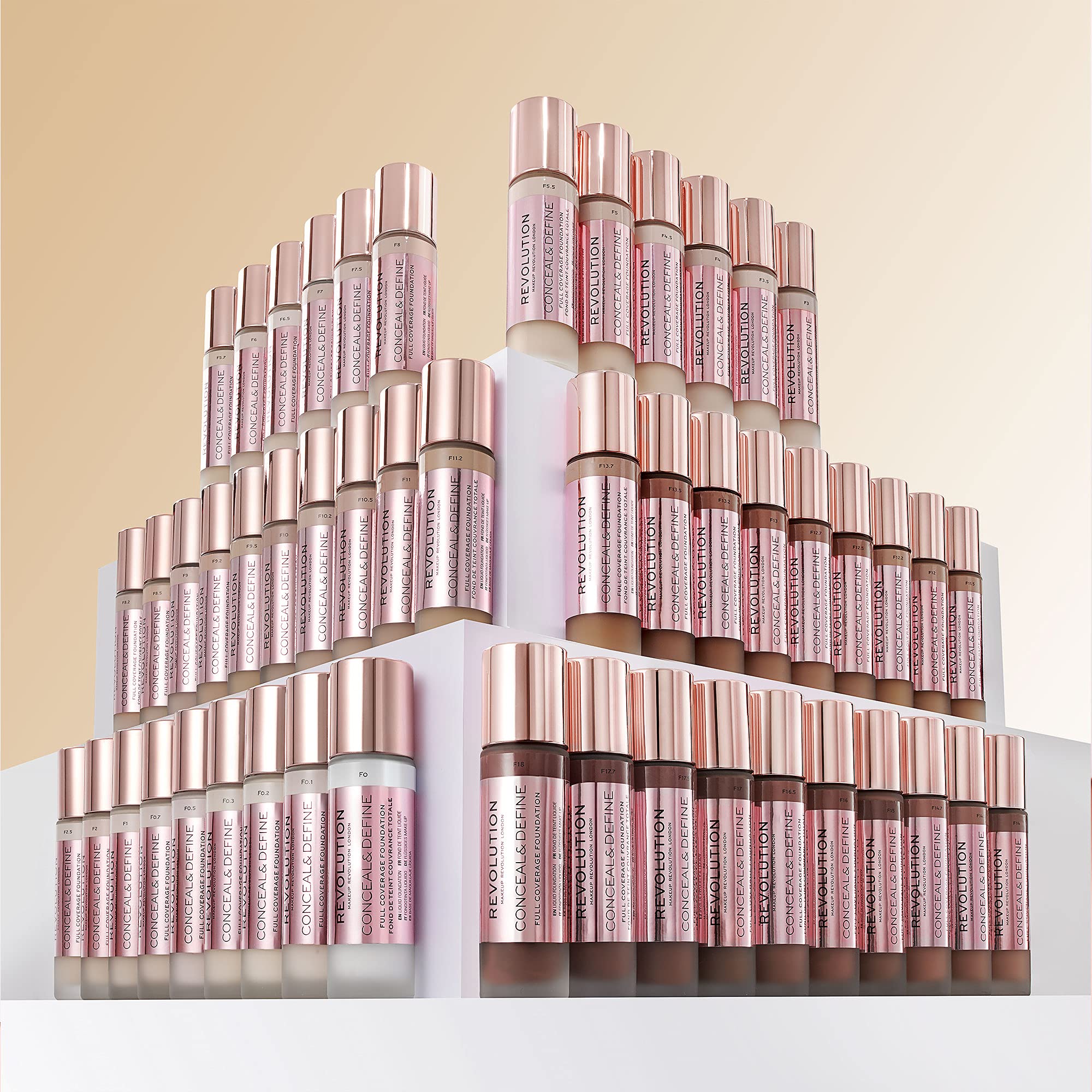 Revolution Beauty London Conceal & Define finished makeup look with full coverage and natural glow
