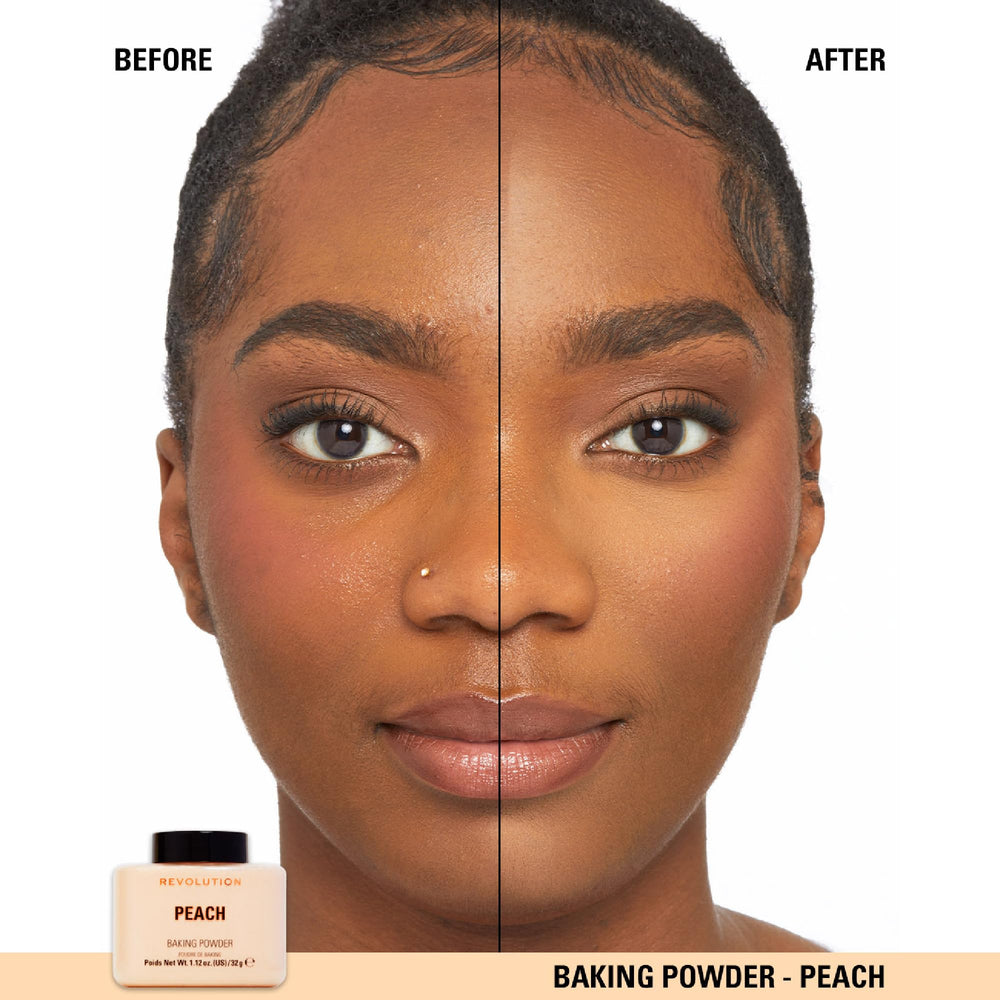 Revolution Beauty London Peach face matte finish demonstrates shine reduction throughout the day.