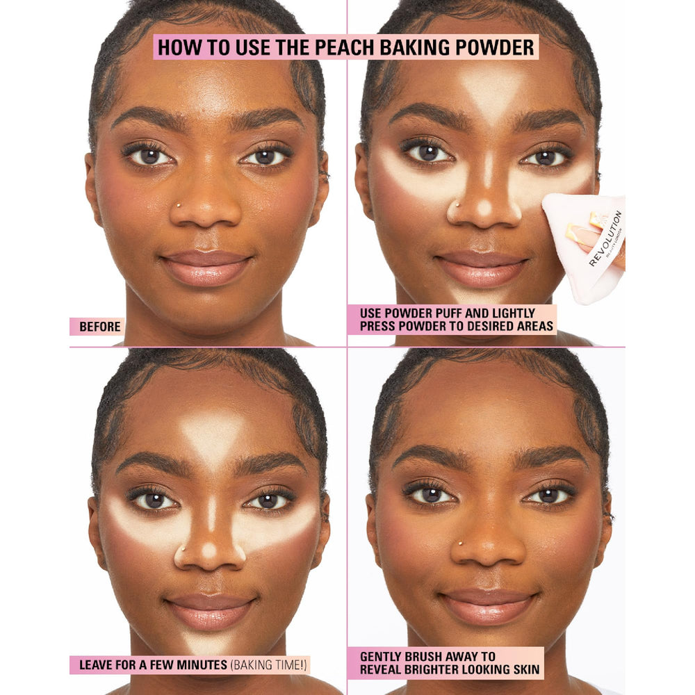 Revolution Beauty London Peach under-eye set captures brightening, without creasing or flashback.