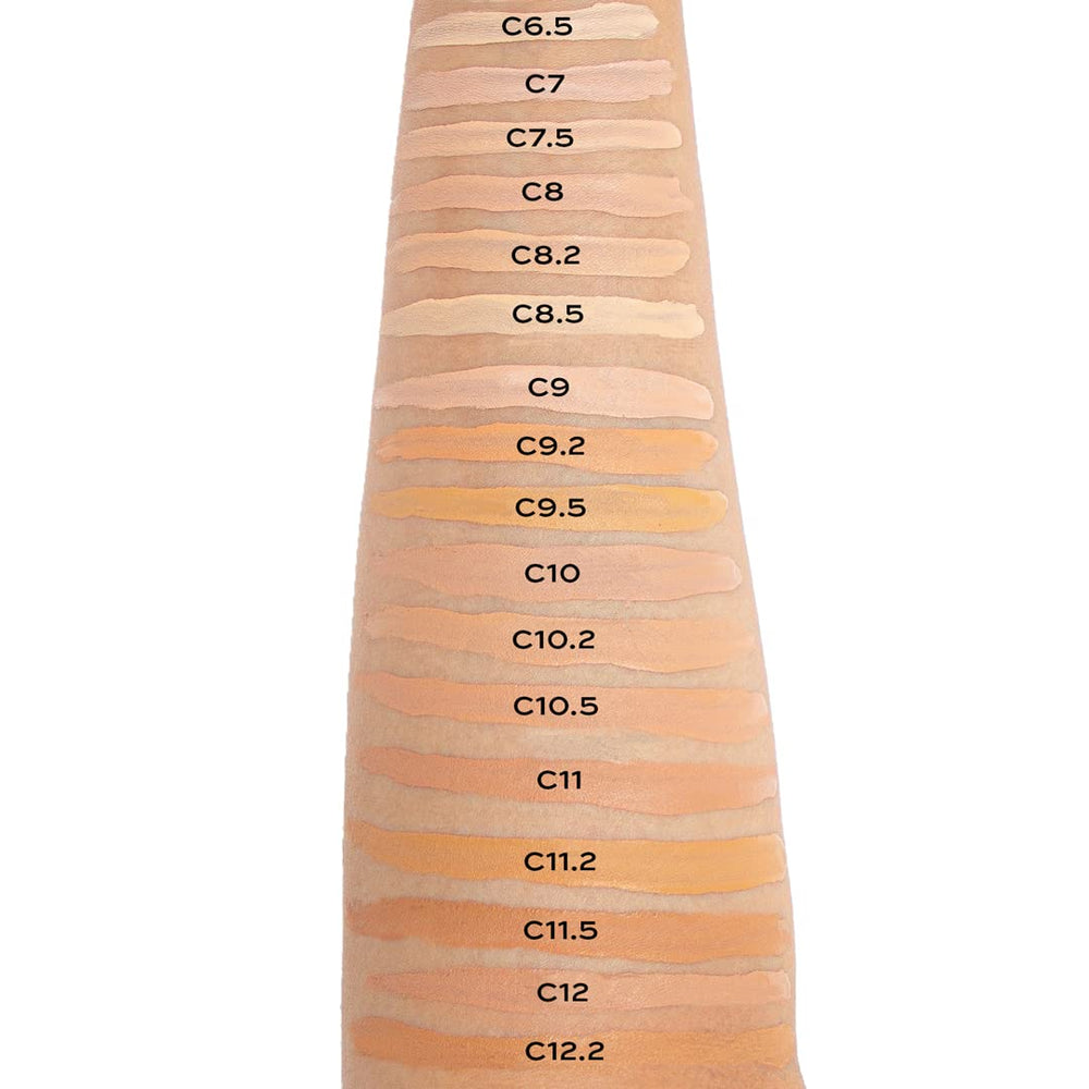 Shade C10 ideal for medium to tan skin tones with neutral undertone