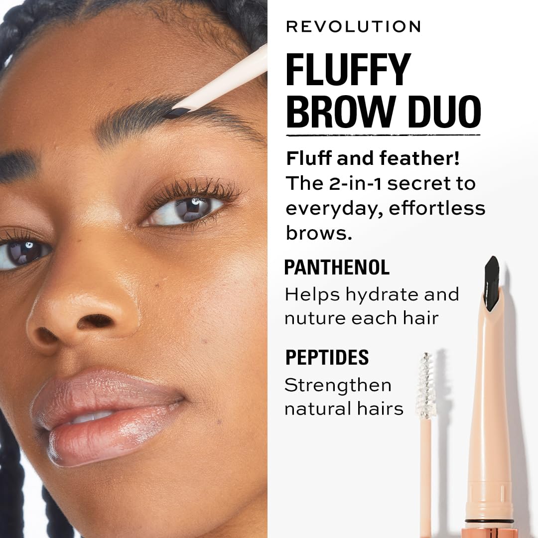 Peptides in Fluffy Brow Filter Duo support brow hair strength