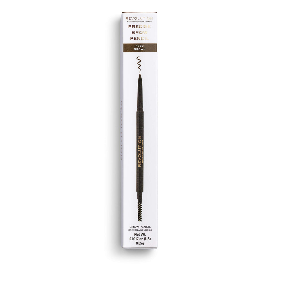 Revolution Precise Brow Pencil dual-ended design offers quick shaping and grooming.