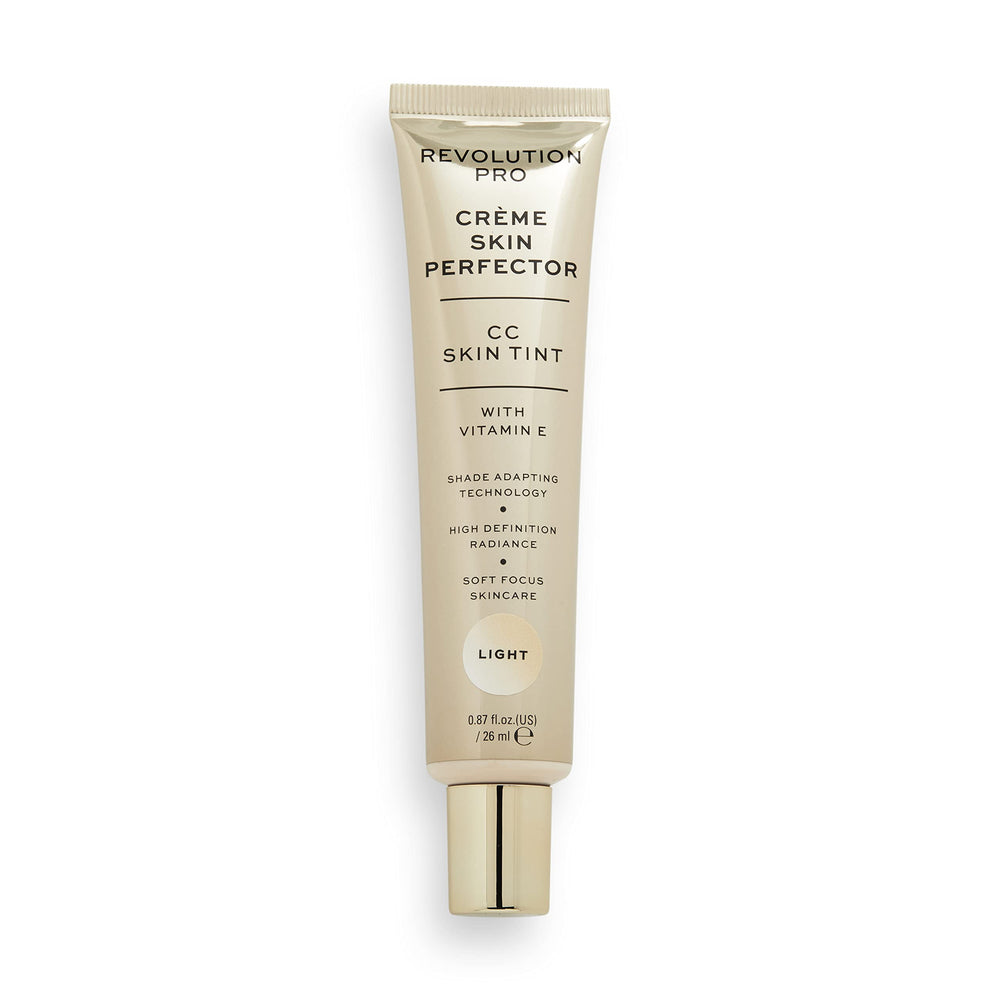 Revolution PRO CC Perfecting Skin Tint Light bottle showing shade-adapting finish