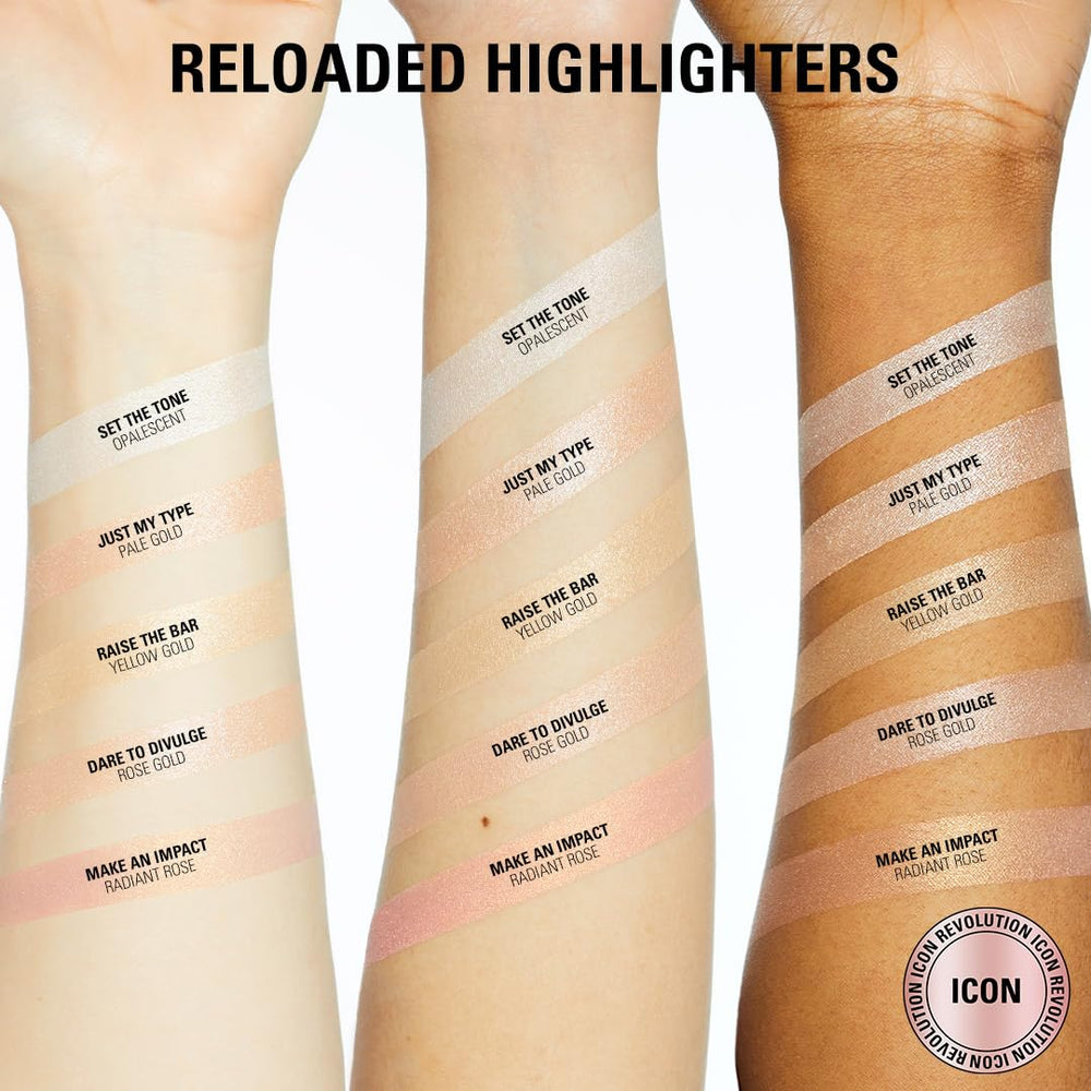 Revolution Beauty London cheekbone glow highlights silky texture