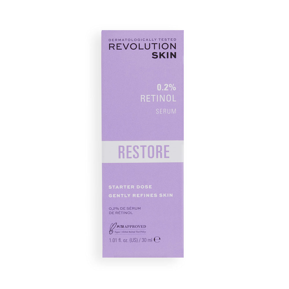 Revolution Skincare London packaging with bottle and box, ideal for convenient daily use.