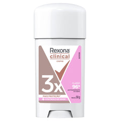 Rexona Clinical Deodorant 58g cream-stick offers long-lasting protection against sweat and odor.