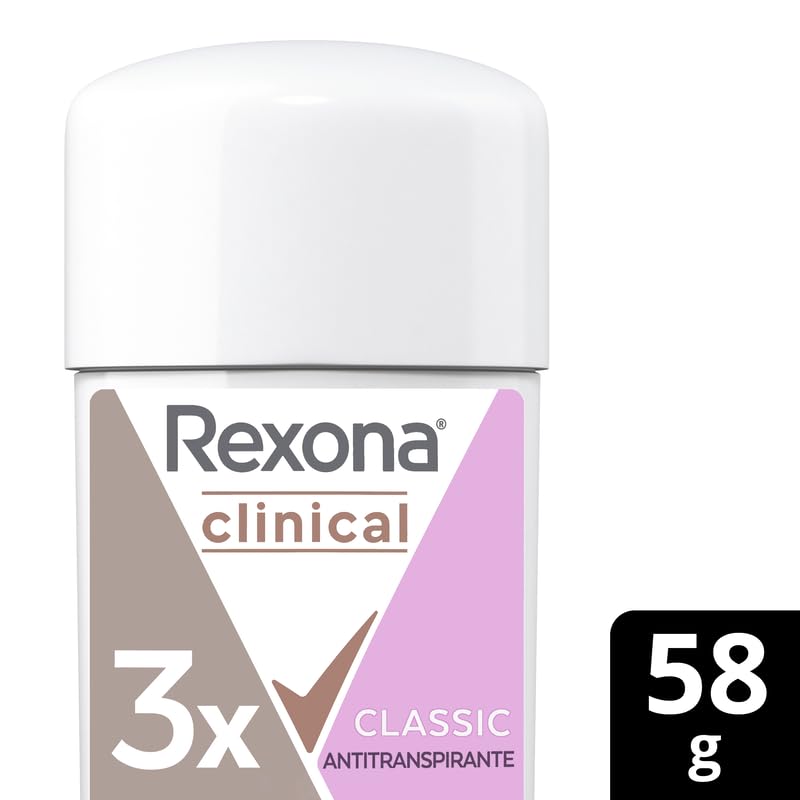 Front packaging of Rexona Clinical Deodorant showing the 58g cream-stick.