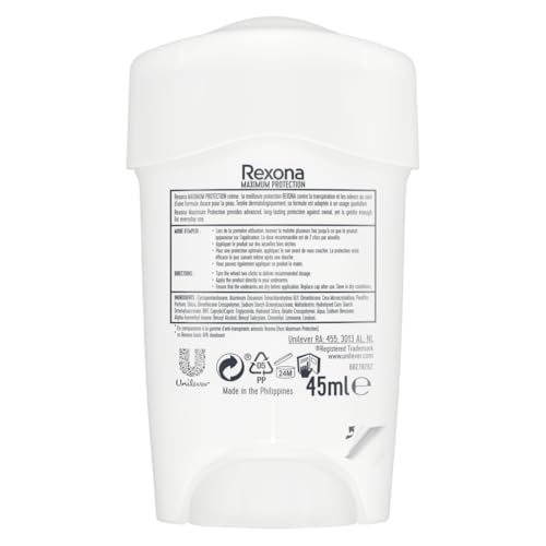 Rexona Maximum Protection Deo-Creme cream texture provides fast absorption