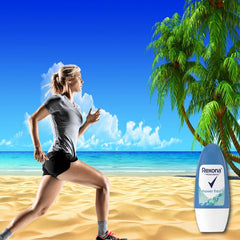 Rexona Shower Fresh roll-on applicator for quick-dry comfort.