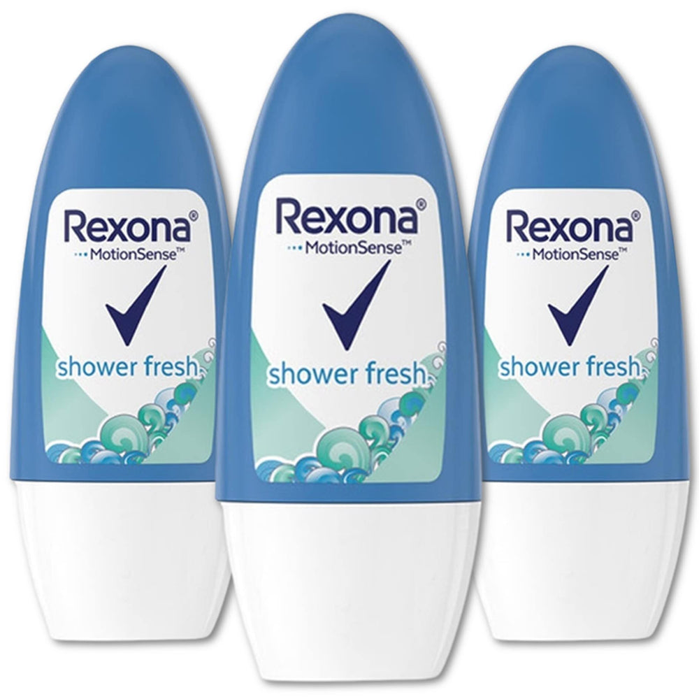 Rexona Shower Fresh bottle ready for daily protection and easy application.