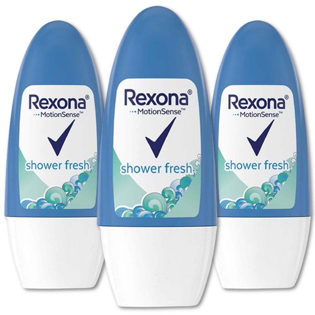 Rexona Shower Fresh bottle ready for daily protection and easy application.
