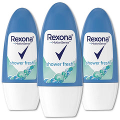 Rexona Shower Fresh bottle ready for daily protection and easy application.