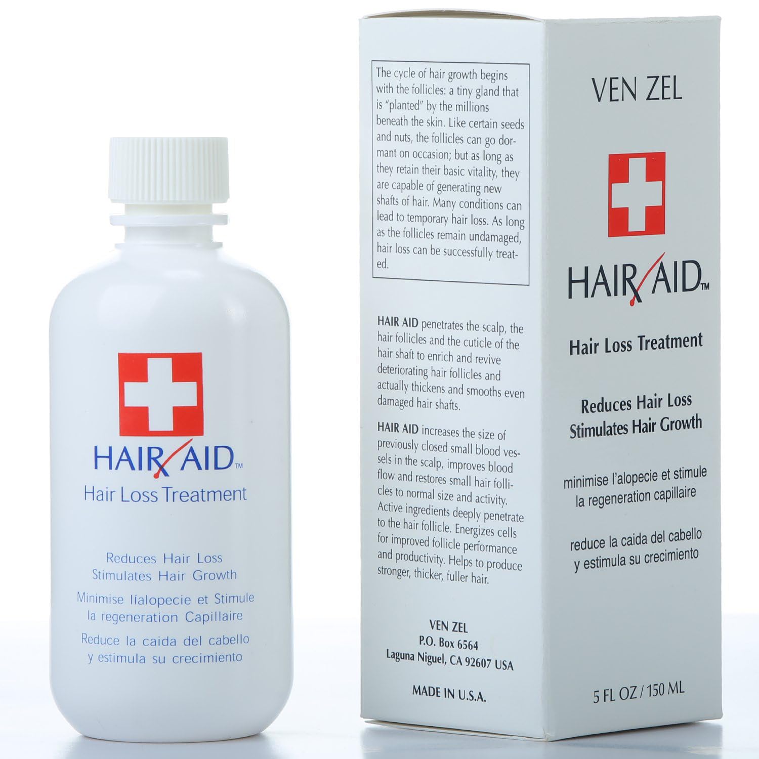 REXSOL Hair Aid bottle showing premium scalp treatment for hair health