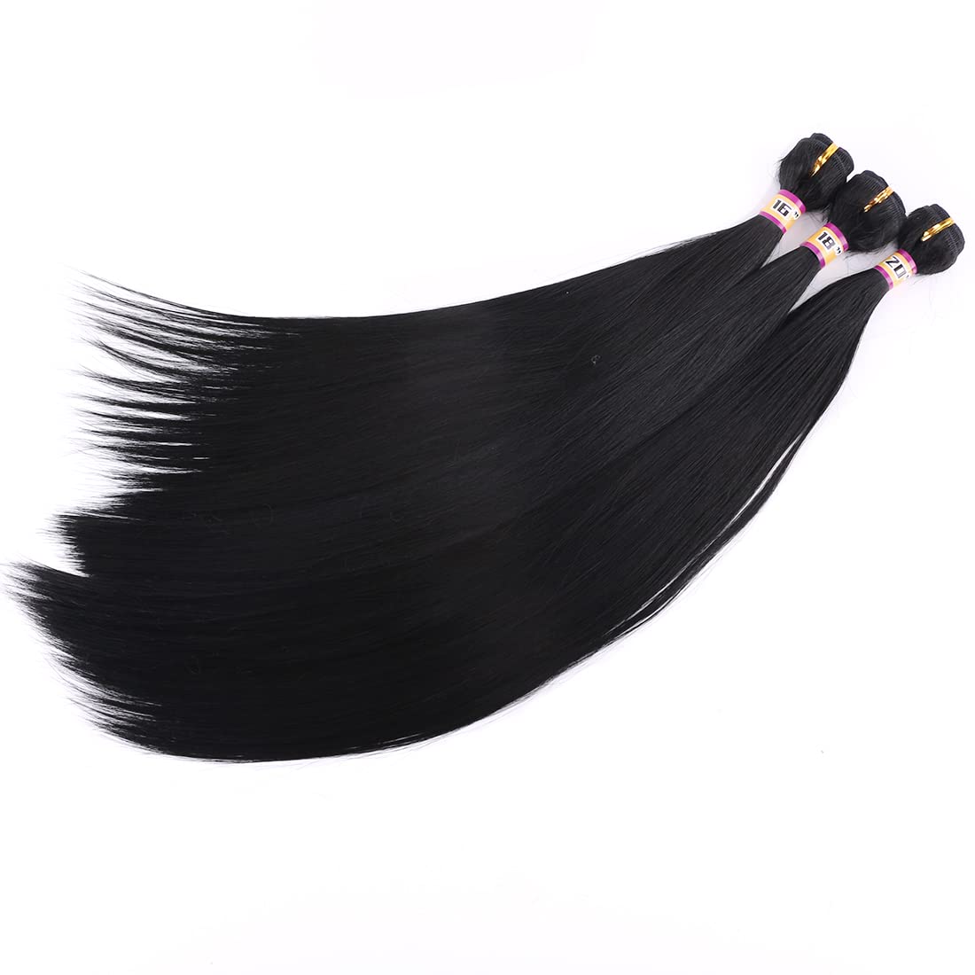 REYNA silky straight weft close-up showing soft texture and glossy finish for natural look.