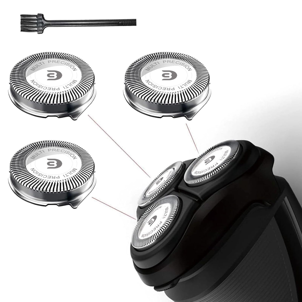 RF RollingFit SH30 heads compatible with Philips 3000-3600-3800 series for a smooth shave