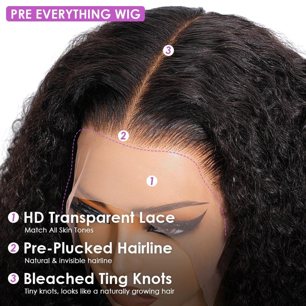 Rhiso 13x6 HD lace water wave wig offers balanced appearance.