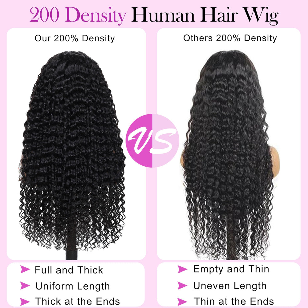 Rhiso 30-inch deep wave lace front wig close-up displaying texture.