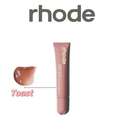 Rhode Gloss Lip Tint lip swatch reveals sheer, dewy color with a glossy finish.
