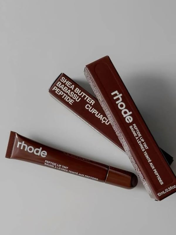 Rhode Peptide Lip Tint bottle showcasing sheer color and hydration