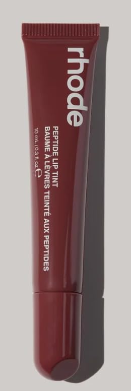 Rhode Peptide Lip Tint bottle with sheer color and hydrating shine for daily lips