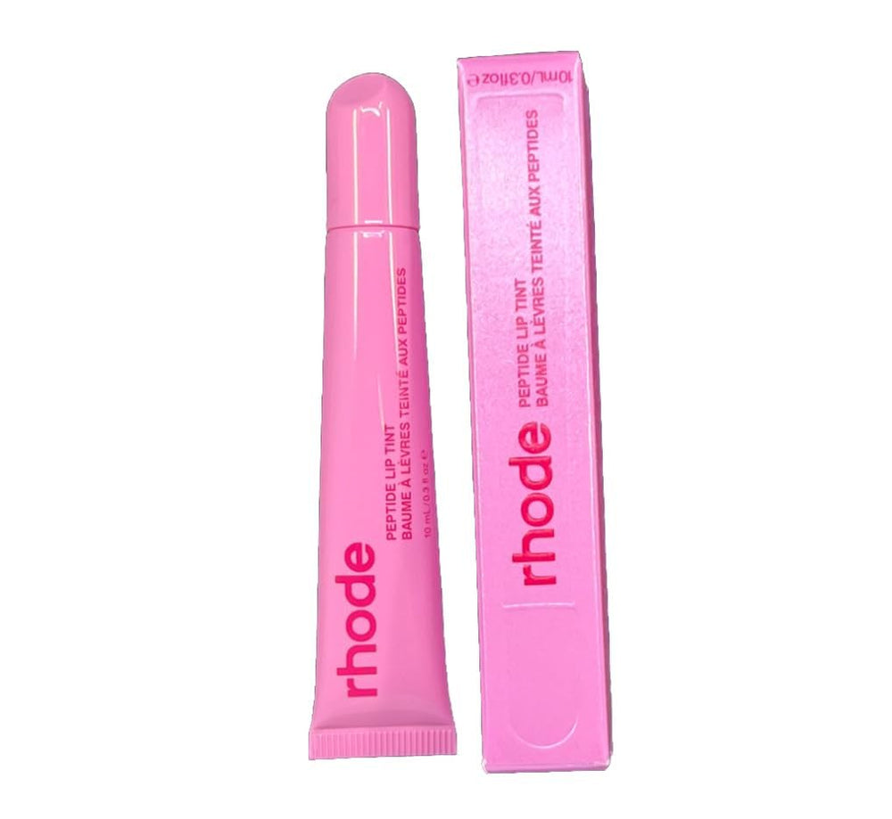 Rhode Peptide Lip Tint Jelly Bean bottle with hydrating, sheer color and glossy finish.