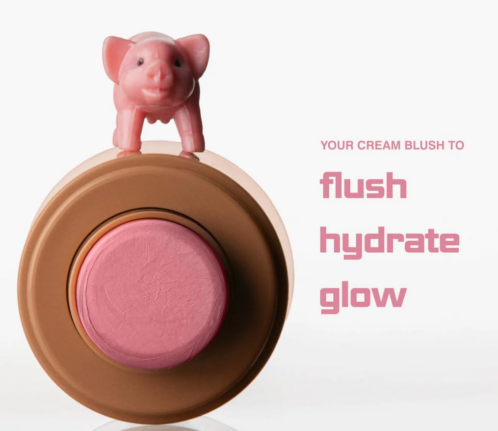 Rhode Pocket Blush Piggy, finition satinée qui illumine les traits.