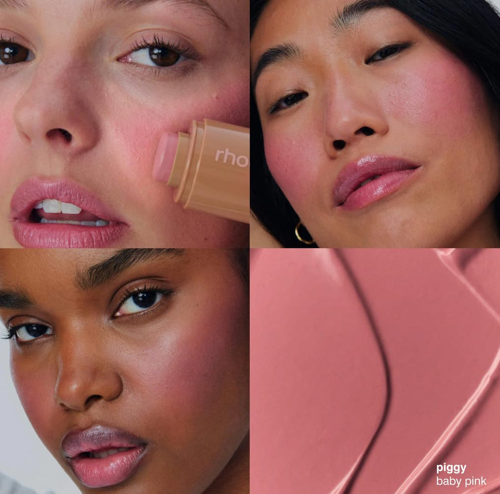 Rhode Pocket Blush Piggy, format compact portable idéal pour les retouches.