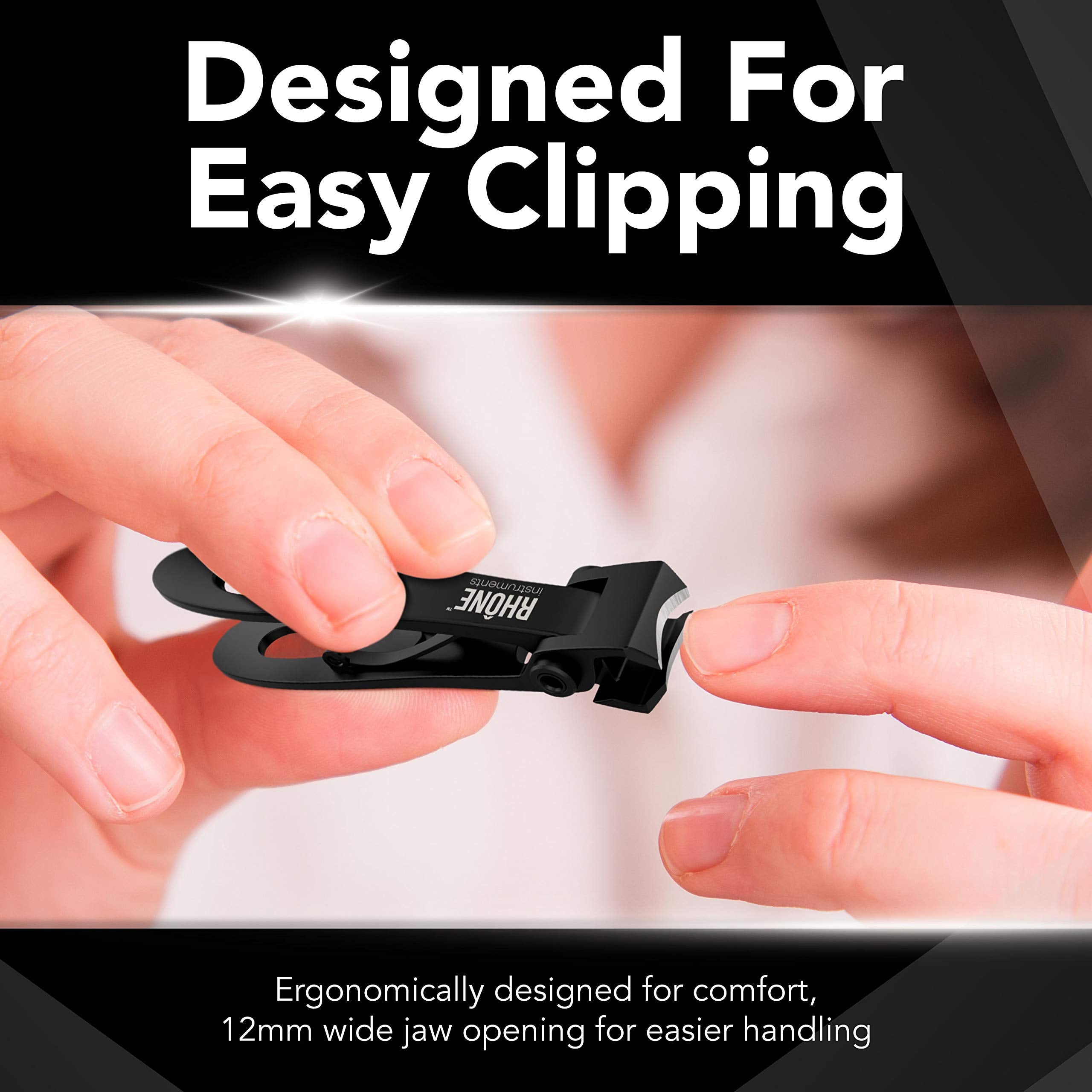 Rhône Instruments nail clipper with extra-wide 12 mm jaw for thick nails
