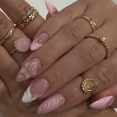 Rhspayh glossy finish press-on nails for quick salon-like shine.