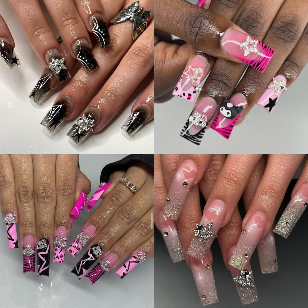 Rhythsans Y2K cross charms and kawaii pieces for chic accents.