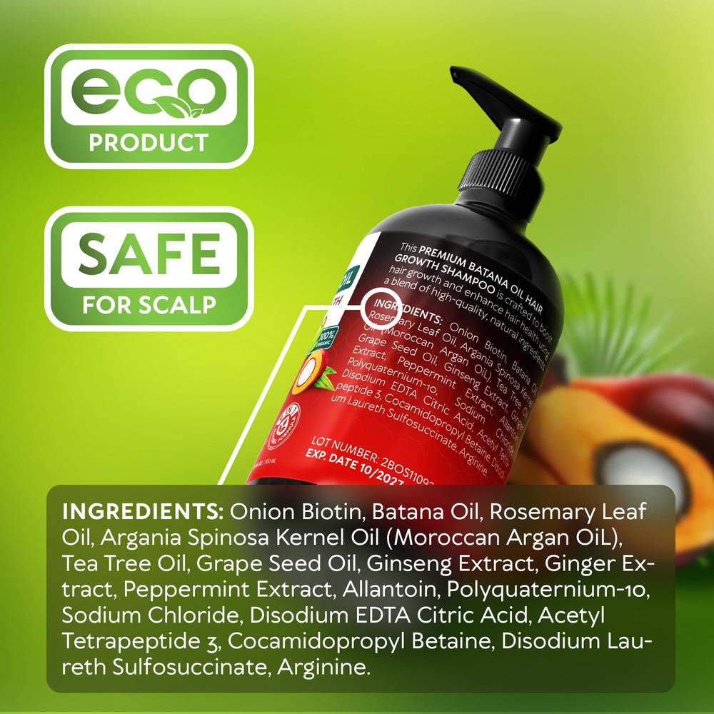 RICHGRAND Batana Oil Shampoo product shot demonstrates 9 in 1 blend