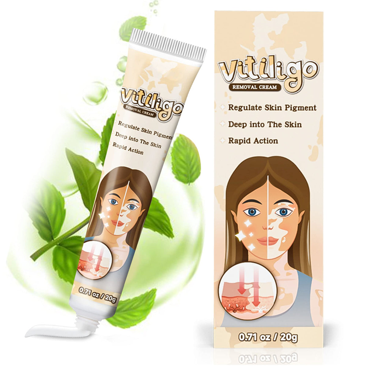 Richie House Vitiligo Cream bottle — gentle formula supports even skin tone.