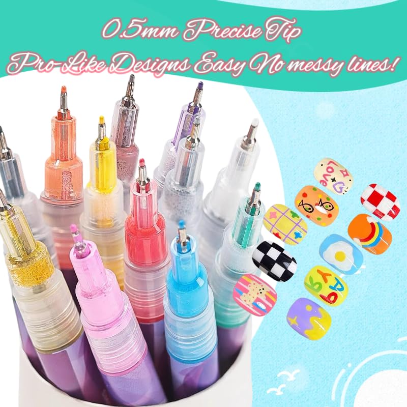 Ricishiy 3D nail art designs showing raised textures and decorative motifs