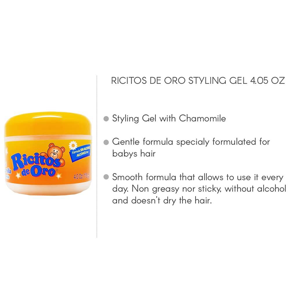 Ricitos de Oro Chamomile Styling Gel 6-pack offers convenient value and consistent care.