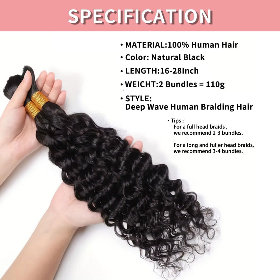 RICROF no-tangle braiding hair for smooth, easy braiding sessions