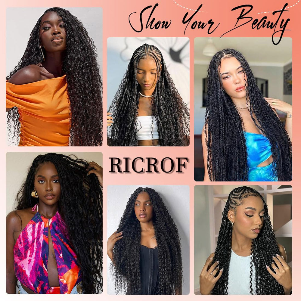RICROF thick, full bulk hair supports bold boho braid looks