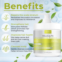 Rida Hair Folliculitis Deep Conditioner application shot delivering gentle moisture.