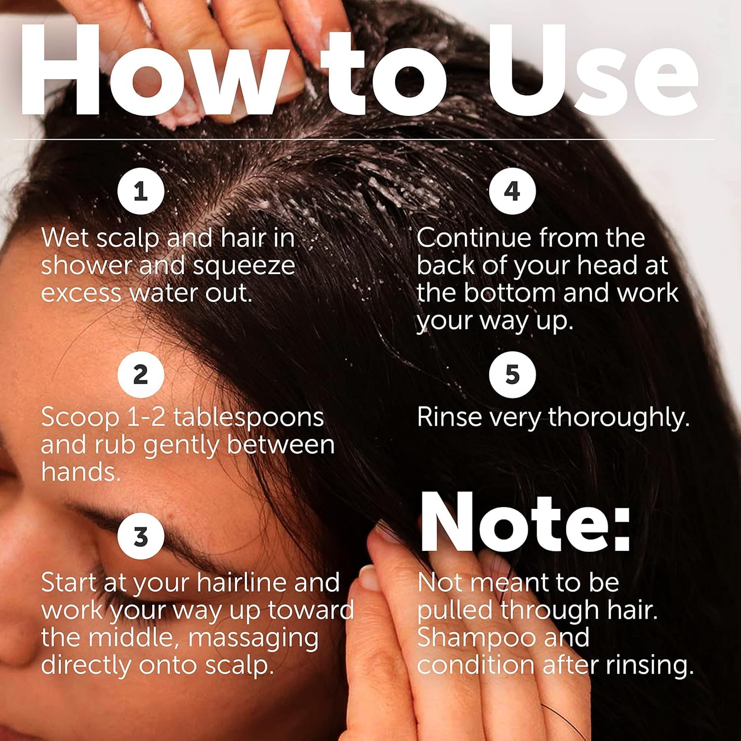 Rida Hair Research Institute label close-up shows 10% AHA/BHA and sulfate-free formula.