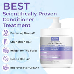 Rida Hair Research Institute antifungal deep conditioner bottle closeup for healthier scalp support.