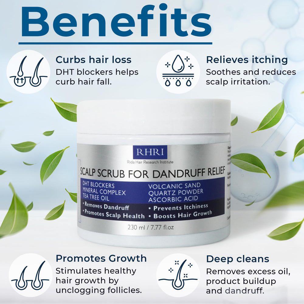 Rida Hair Research Institute biotin-zinc-spirulina blend for fuller-looking hair.