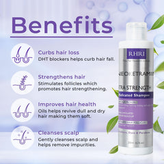 Rida shampoo application on scalp demonstrates soothing cleanse